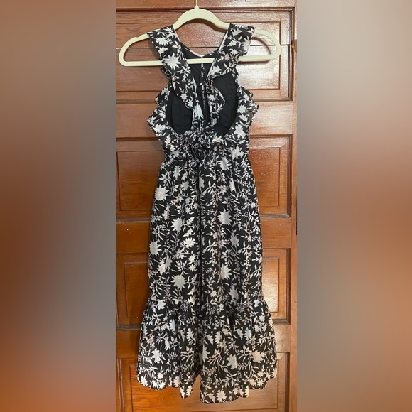 Ulla Johnson Wilda Dress in Midnight Ruffle Straps Trim Rococo black - Picture 4 of 5